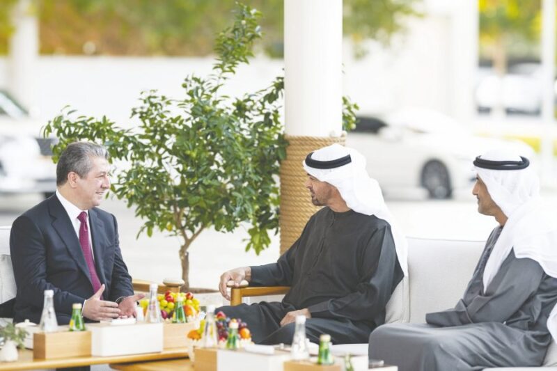 لقاء الشيخ محمد بن زايد ومسرور بارزاني: آفاق العلاقات الإماراتية الكردستانية