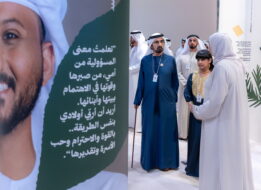 محمد بن راشد يتفقد معرض نبض الوطن
